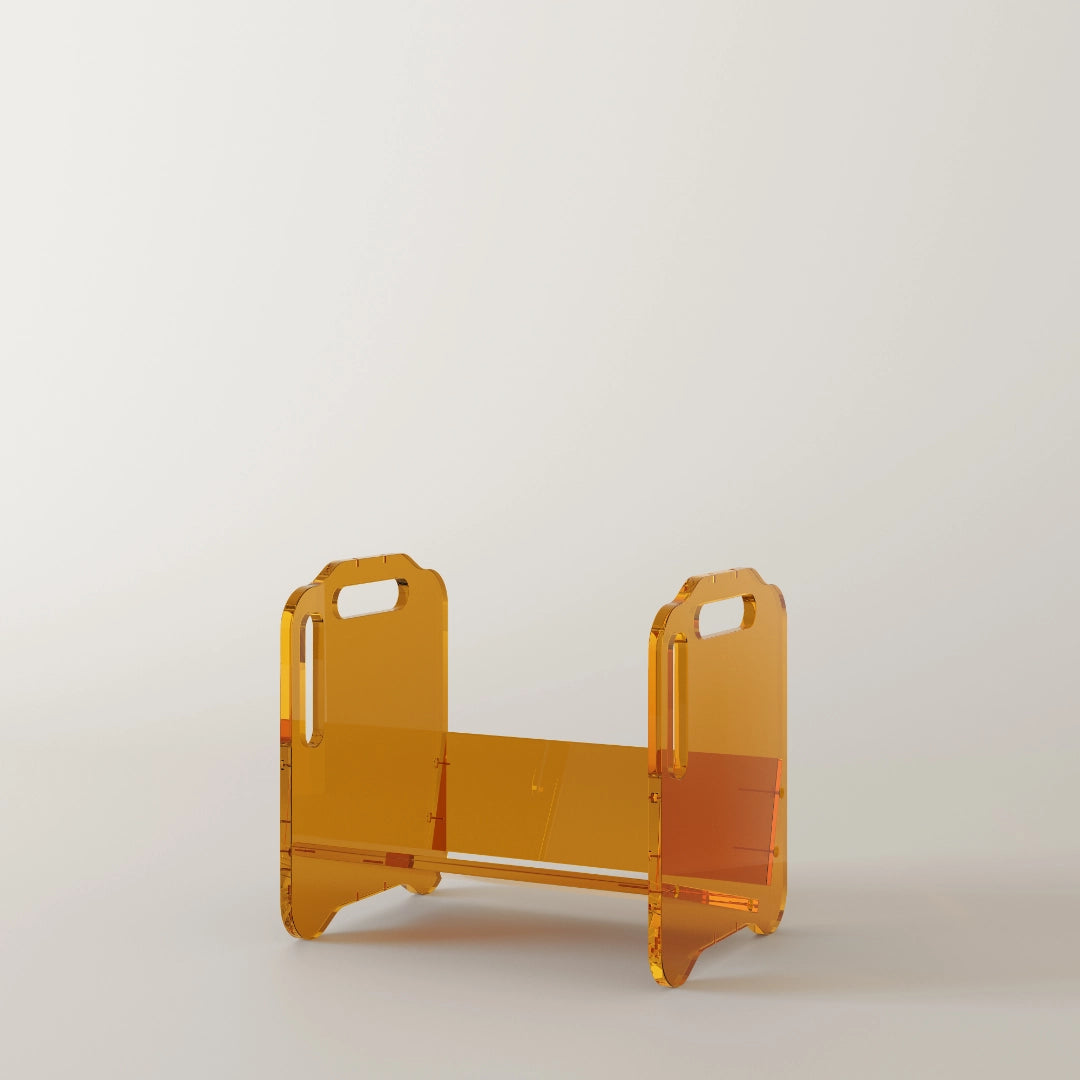 Acrylic shelf for vinyl records