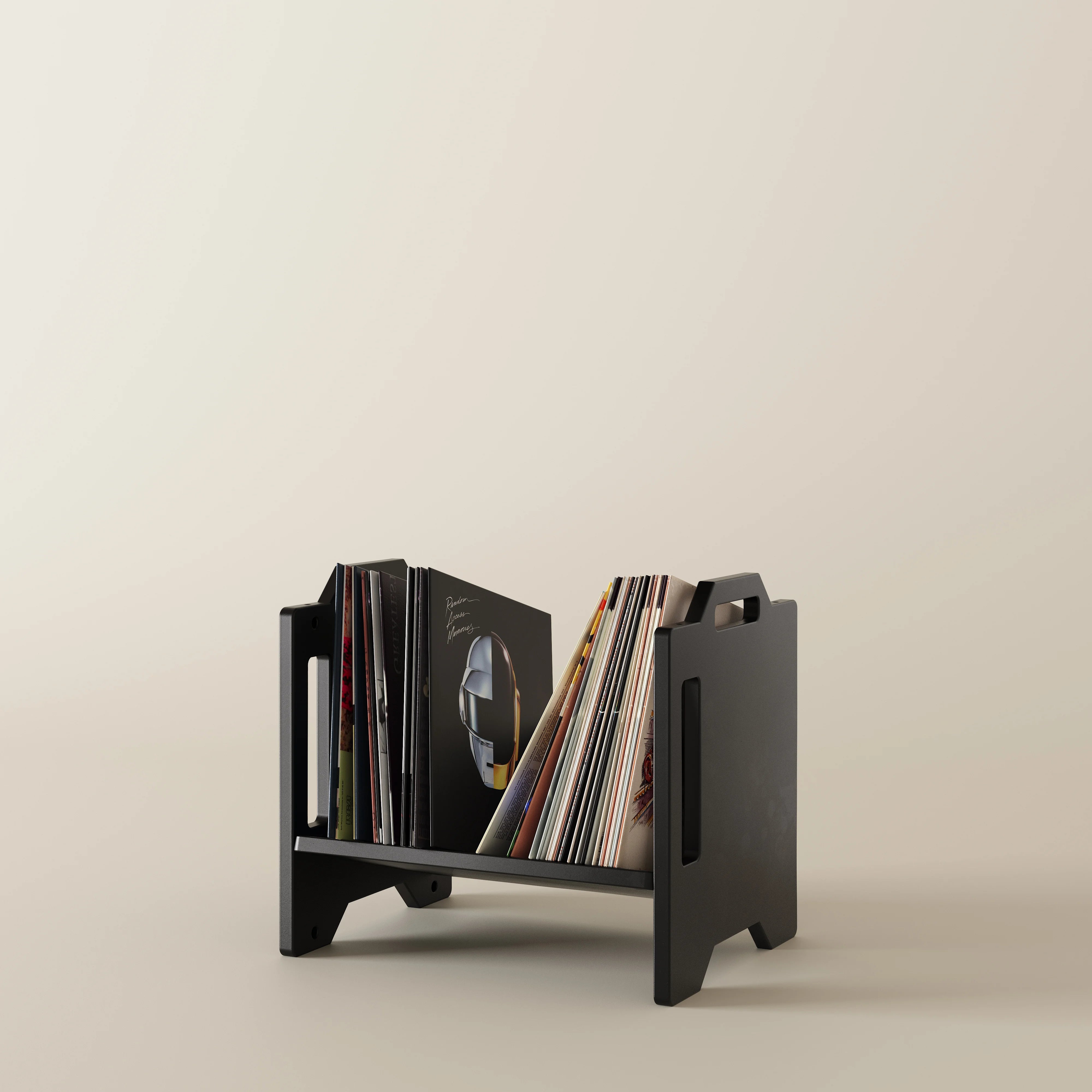 Black Vinyl Record Shelf