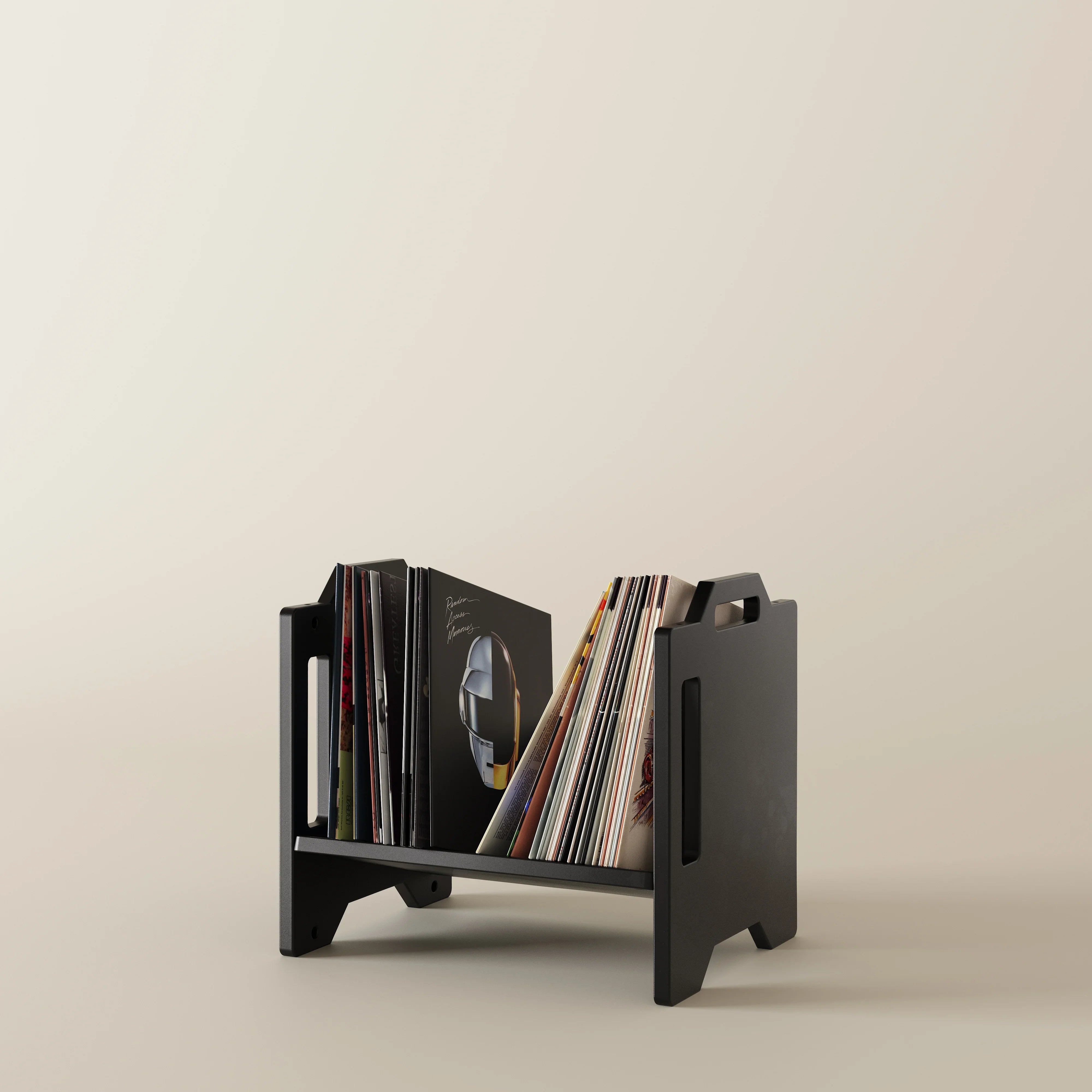 Black Vinyl Record Storage