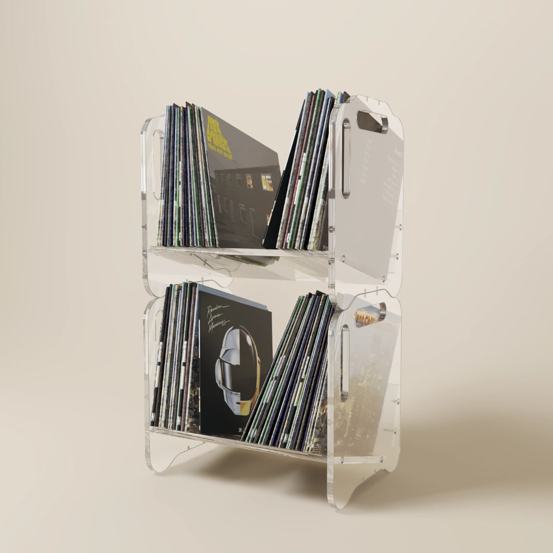 PRISMA 140 - Acrylic Vinyl Record Shelf (CRYSTAL)